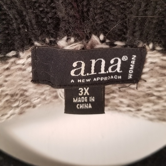 A.n.a Striped Sweater Cardigan Size 3X - Picture 5 of 6